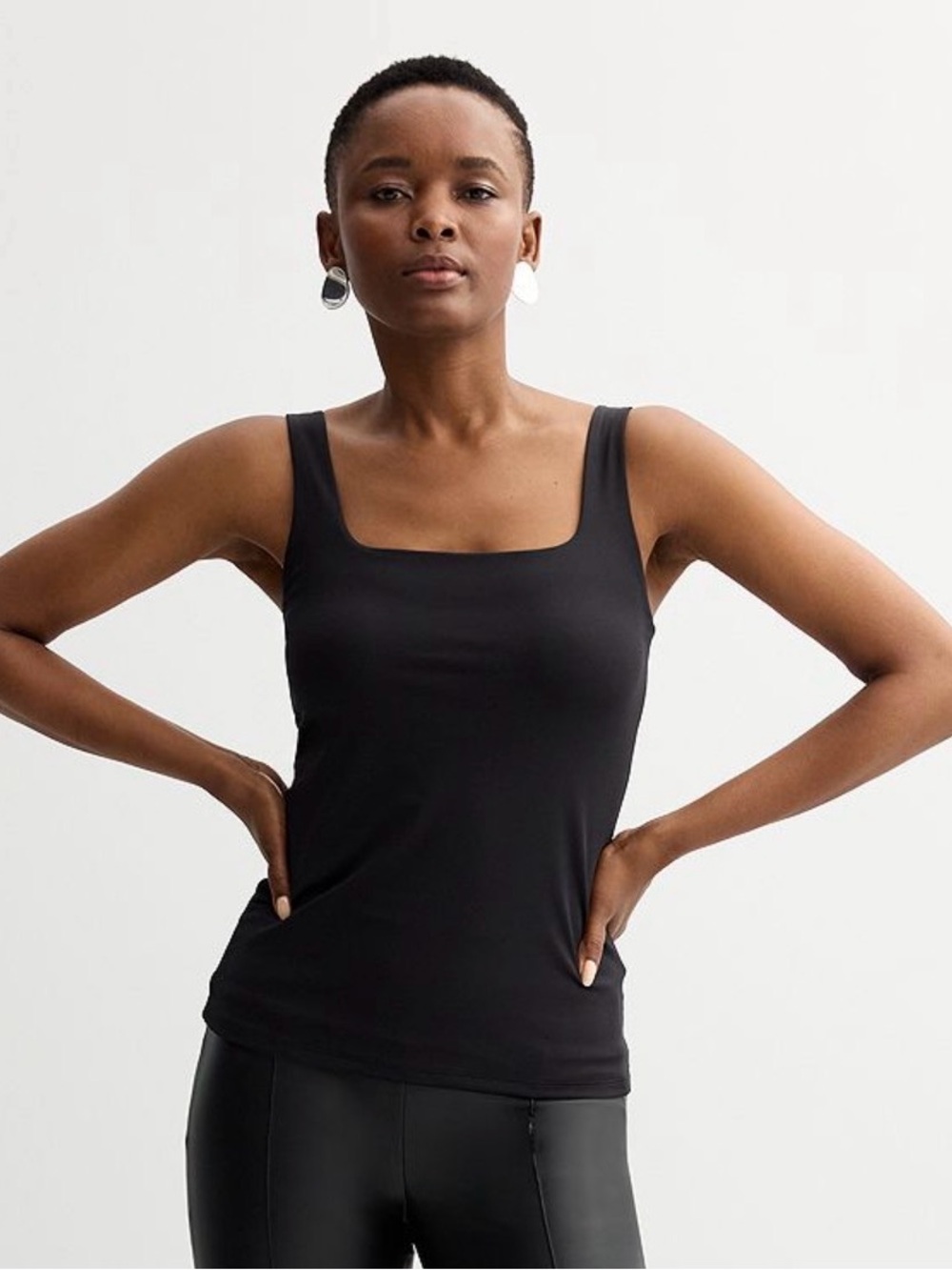 Nine West Black Logo Tank Top